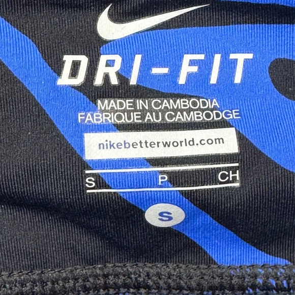 Nike Dri-Fit Women's Blue Black Abstract Print Athletic Capris Size S - Picture 6 of 8
